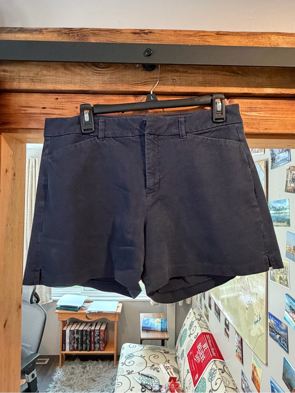 Women's Navy Casual Pixie High Rise Shorts